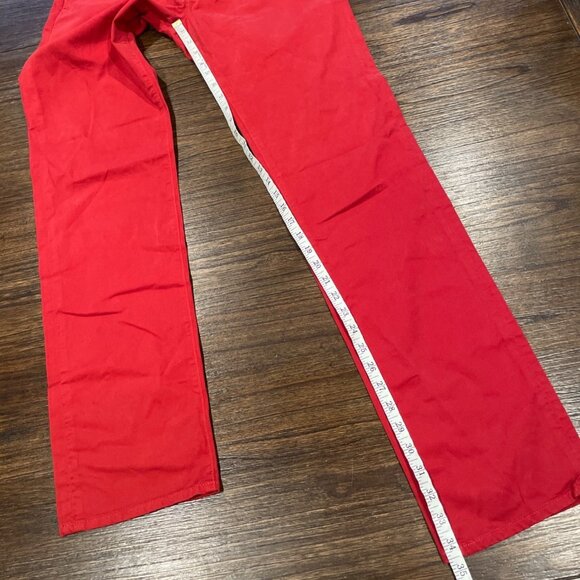 NWOT AG Green Label Men's 32x34.5 Graduate Trouser Tailored Leg Pant Red Stretch - Picture 7 of 8
